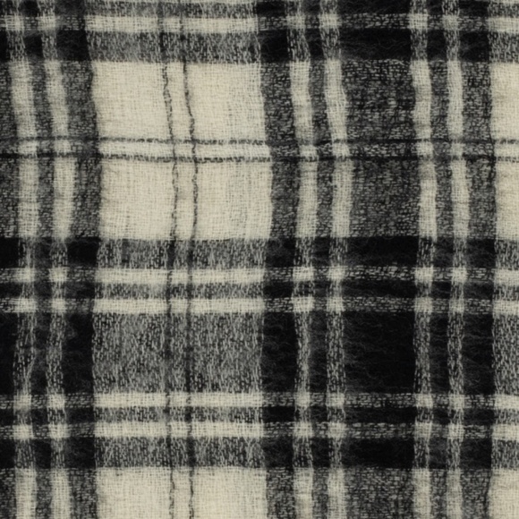 ISABEL MARANT ‘Suzanne’ Black/White Plaid Patterned Scarf - Picture 2 of 2